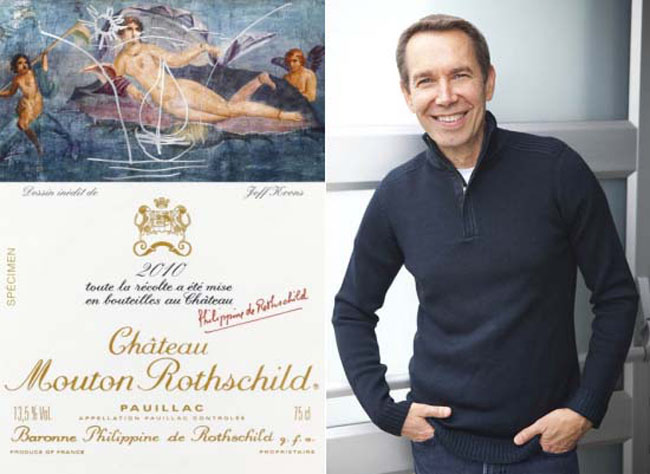 Jeff Koons y chateau Mouton Rothschild